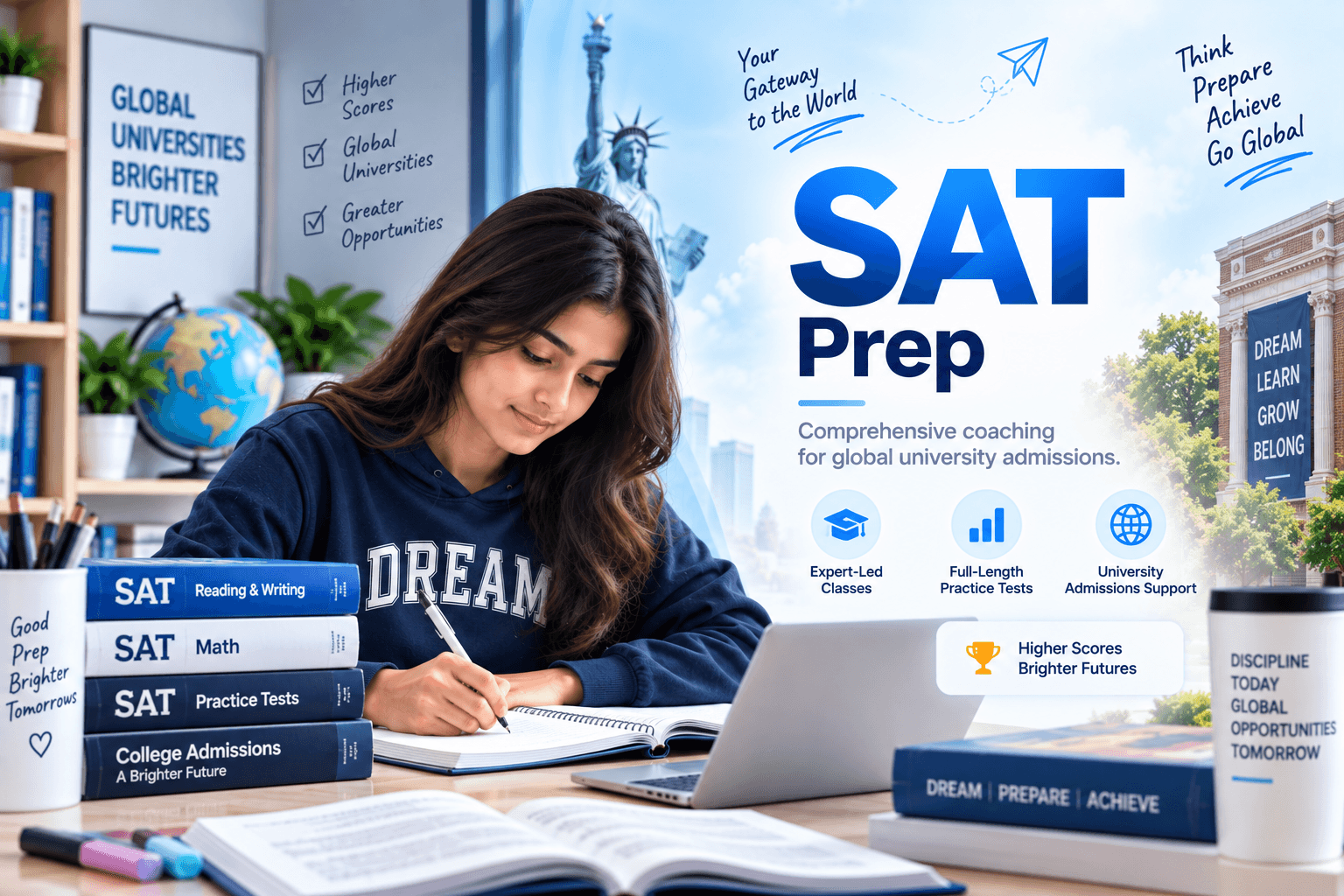 Student preparing for the SAT